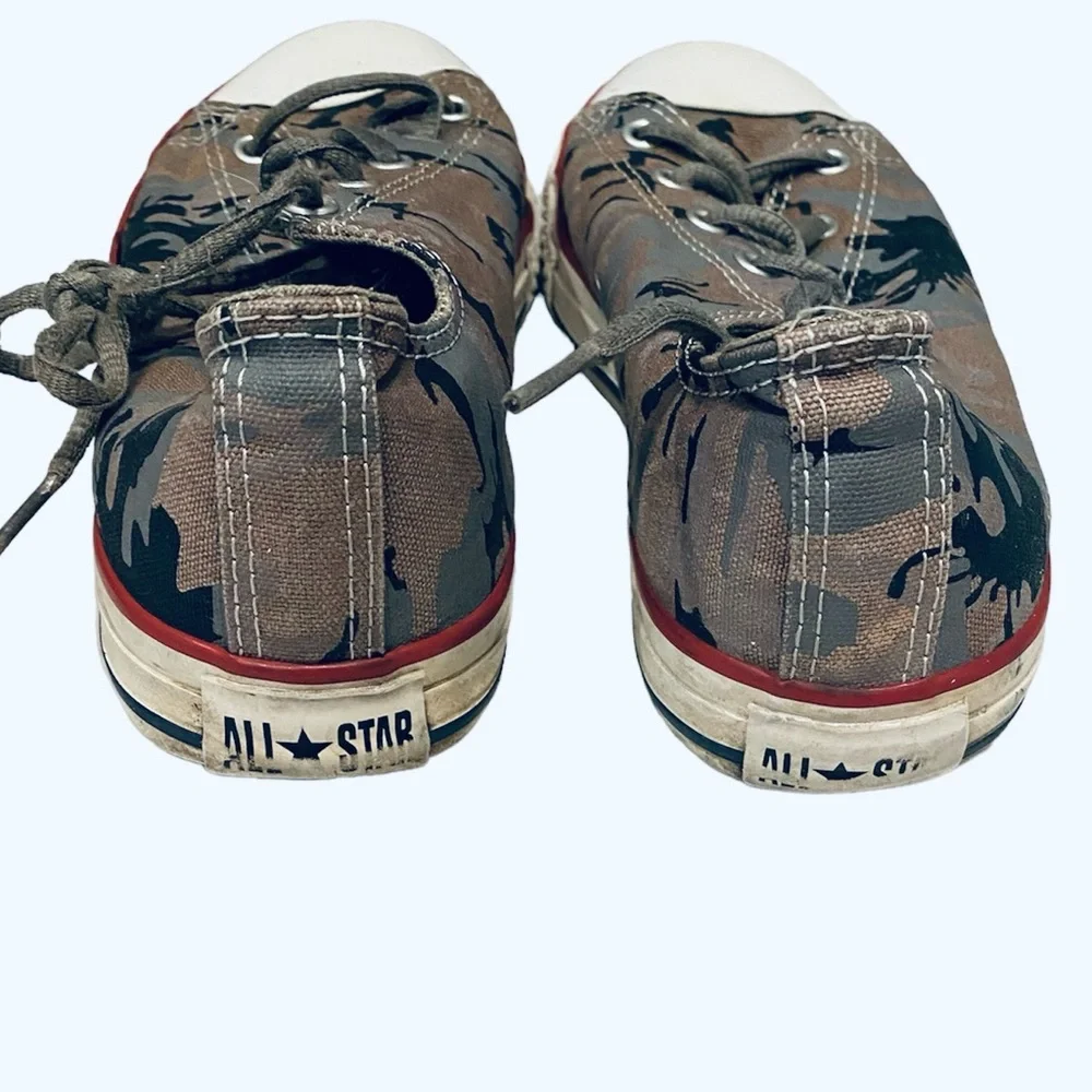 Converse Camo Camouflage Sneakers Shoes Boys Girls 5 Gray Black Brown Retro